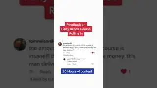 Party Rental Course