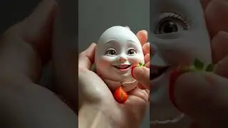 Smiling Egg & Strawberry Art 🥚🍓