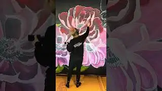 Freehand floral mural - the sunset lighting at the end is my favourite!