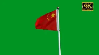china flag waving green screen 4k video free download