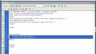 How to create CSS button rollover effect menu web design tutorial