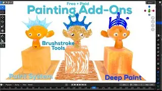 3 (Free + Paid) Painting Add-Ons in Blender: Paint System, Brushstroke Tools & Deep Paint by GAKU