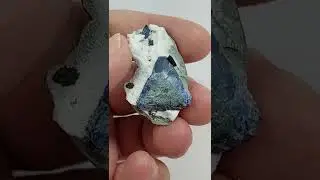 Benitoite with Neptunite & Joaquinite, Benitoite Gem Mine, San Benito County, California