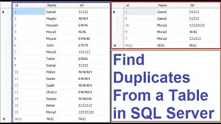 Microsoft SQL Server| Find Duplicates From a Table in SQL Server database-Source Code