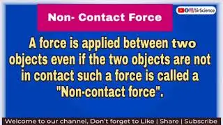 #Sirscience| #Profsantoshsir | Force | Non contact force | what is non contact force | असंपर्क बल |