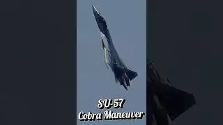 Su-57 Cobra Maneuver | Extreme Aerobatics by Stealth Fighter Jet #shorts #su57 #fighterjet #military
