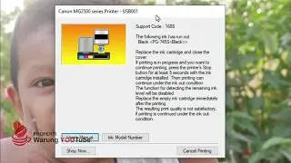 Problem : Cannon MG2500 Series Printer Support Code 1688