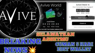 BREAKING NEWS💥 Kabar gembira | Bisa Edit Wallet AVIVE cuman 5 HARI saja 🤩Lets Go Guys &lrm;@YanIwan86&nbsp;
