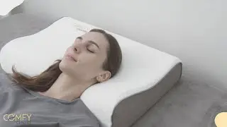 COMFYCENTRE&reg; Traagschuim Hoofdkussen voor Nekklachten - Orthopedisch & Ergonomisch - Wit - 60x40cm