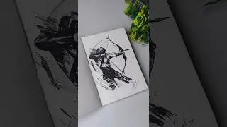 How to draw - Ninja with fineliner Vs Normal Pen || waterform #art #viralshort #fineliner #ninja