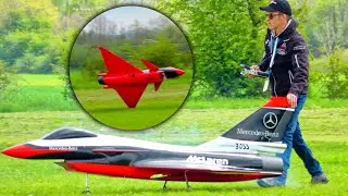 NEARLY CRASHED, INSANE RESCUE!! BAJA J-10 RC TURBINE JET DEMONSTRATION FLIGHT