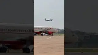 IndiGo Landing | AirBus-320 | #shorts #trending #aviation #indigo #airindia #viralshorts #airbus