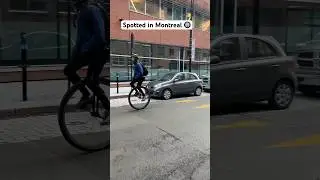 Can you believe how people commute to work in Montreal?😮#canada #mtl #bike #funny #downtown