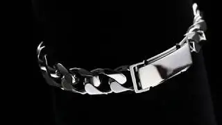 Mens' Platinum Bracelet - Standard 011 Curb Chain width 12mm | Enzo Jewelry