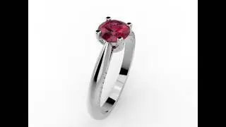 BAGUES DE FIAN&Ccedil;AILLES - AURORE, Bagues Argent & Rubis Rouge Rond & Diamant Blanc