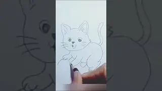 How to draw a cat drawing #shorts #ytshorts #artbysaira