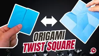 How to Make Origami Twist Square (Fidget Toy) | Elegant Geometric Fold