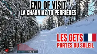 [4K] Skiing Les Gets, End of Visit - La Charniaz to Perrières, Portes du Soleil France, GoPro HERO13