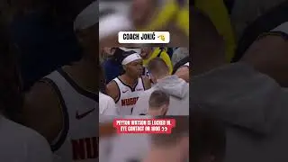 Nikola Jokić coaching up Peyton Watson hard in the 4th