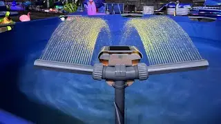 Pool sprinkle fountain with light show