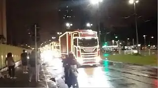 Caminh&atilde;o  de Natal Coca-Cola 2018 em Santos