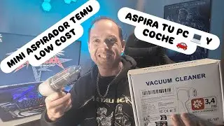 MINI ASPIRADOR DE TEMU LOW COST, SOPLADOR COCHE, PC, ETC  USB CARGA TEST, OPINION, PRUEBA, UNBOXING