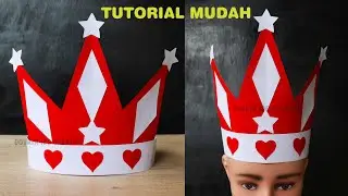 Topi Merah Putih | Cara Membuat Topi Karnaval Merah Putih 17 Agustus || Topi Dari Kertas Karton