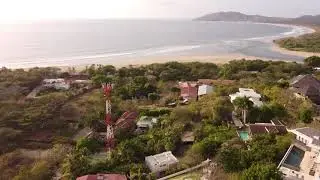 HD Drone flight along Tamarindo Bay, Guanacaste, Costa Rica