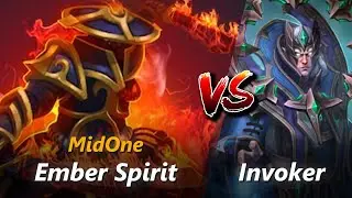 MidOne mid Ember Spirit vs Invoker | First 10 minutes