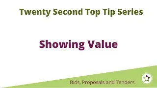 Showing Value - top tip