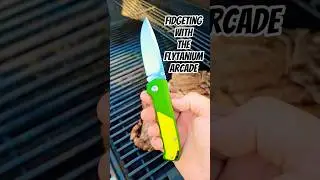 Grillin' N' Flickin' The Flytanium Arcade #shorts  #edc  #knifecommunity @flytaniumofficial