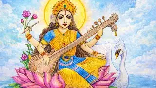 ✨Saraswati maa  drawing drawing✨easy step by step drawing | Albela Artistry