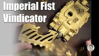 Imperial Fists Vindicator! Part One: Airbrush, masking, and highlighting!