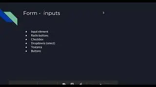 09 - Learn HTML/CSS - Form inputs text, checkbox and radio buttons