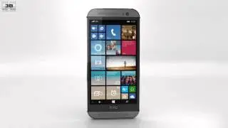 HTC One (M8) Windows Phone Gunmetal Gray 3D model by 3DModels.org