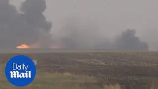 Oil train derailment forces North Dakota town to evacuate - Daily Mail