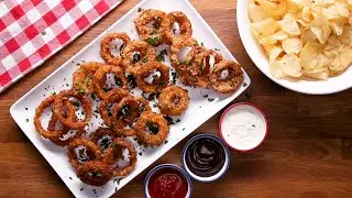 Potato Chip&ndash;Coated Onion Rings