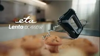 ETA Handmixer Lento mit Ergonomisches Griffdesign, 3 Geschwindigkeiten, Messersch&auml;rfer,550W, Schwarz