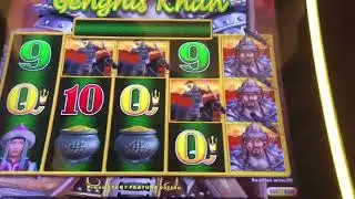 Quick Hits Riches w/Bonus on Max Bet and Bonuses on Dragon Link Genghis Khan!