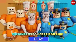 PRISONER VS POLICE PRISON RUN! (Obby)FULL GAMEPLAY #roblox