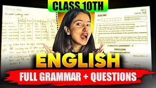 CLASS 10 FULL ENGLISH GRAMMAR + PYQs | LAST 15 DAYS STRATEGY | SCORE 95+ IN CLASS 10 #boardexam2025