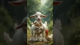 The Cliffside Rescue, Chicken Save Goat  #shortvideo #funny #comedy #trending #shorts  #viralshorts