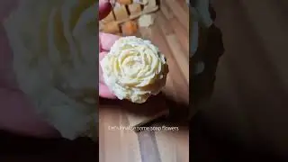 Soap flowers final touch