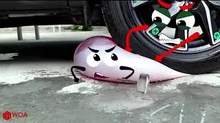 Crushing crunchy things with car  Car Vs Coca Cola Vs Watermelon