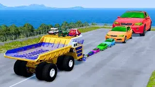 Small to giant Cars vs Block Cars & Giant Truck &ndash; BeamNG.Drive