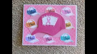 Stampin Up Breast cancer card made with Hats off stamps and Hats Off die. Creative card ideas.