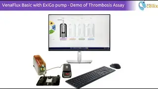 Demo of Thrombosis Assay using Cellix's VenaFlux Basic setup with ExiGo pump | Microfluidics