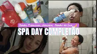 SPA DAY DE POBRE COMPLET&Atilde;O EM CASA💓🫧🤗 skincare | banho de lua 🌙 | dia de auto cuidado