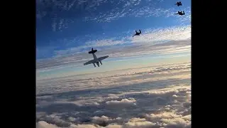 Skydiving King Air Spin
