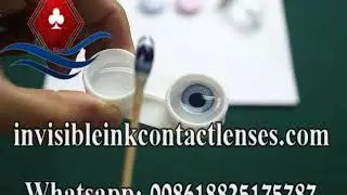 Invisible ink contact lenses to see marked cards